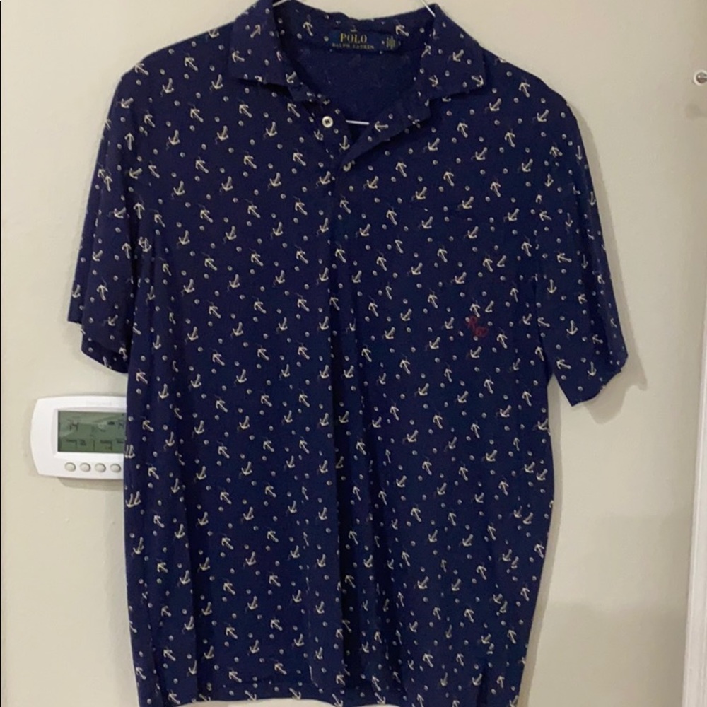 Polo with anchor print